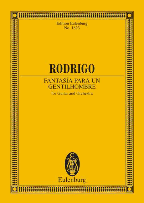 Rodrigo: Fantasa para un gentilhombre (Study Score) published by Eulenburg